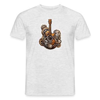 Rock n roll / Guitar / Music / Instrument - Men's T-Shirt - heather grey - Front - AI Model Male 178 dark (178cm)