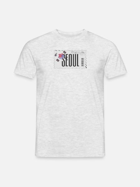 Seoul, Südkorea, South Korea - Männer T-Shirt - Grau meliert