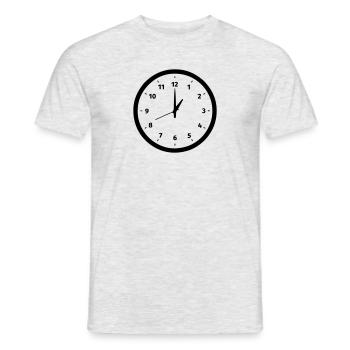 Uhr - Männer T-Shirt - Grau meliert - Vorne - AI Model Male 178 dark (178cm)