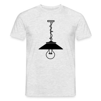 Pendelleuchte - Männer T-Shirt - Grau meliert - Vorne - AI Model Male 178 dark (178cm)