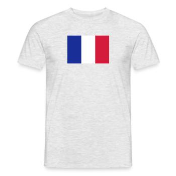 Frankreich Flagge - Männer T-Shirt - Grau meliert - Vorne - AI Model Male 178 dark (178cm)