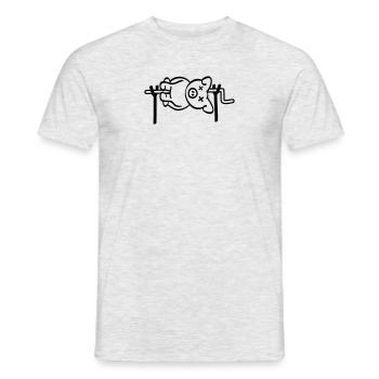 Pig Barbecue - T-shirt homme - gris chiné - Devant - AI Model Male 178 dark (178cm)
