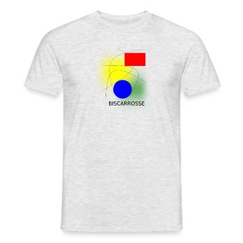 Biscarrosse - T-shirt homme - gris chiné - Devant - AI Model Male 178 dark (178cm)