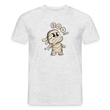 Halloween Süsse Mumie - Männer T-Shirt - Grau meliert - Vorne - AI Model Male 178 dark (178cm)