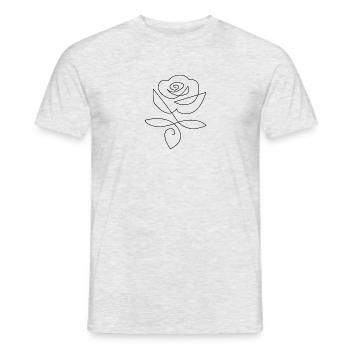 Rose - T-shirt homme - gris chiné - Devant - AI Model Male 178 dark (178cm)