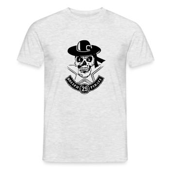 Todeskopf breizh pirate 29 finistere - Männer T-Shirt - Grau meliert - Vorne - AI Model Male 178 dark (178cm)