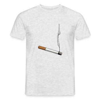 Zigarette - Männer T-Shirt - Grau meliert - Vorne - AI Model Male 178 dark (178cm)