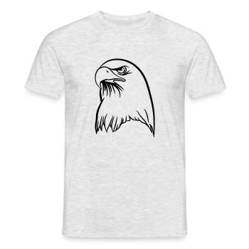 Liberté de l'aigle - T-shirt homme - gris chiné - Devant - AI Model Male 178 dark (178cm)