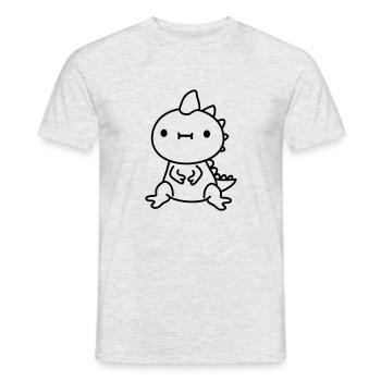 bébé kawaii drache - T-shirt homme - gris chiné - Devant - AI Model Male 178 dark (178cm)