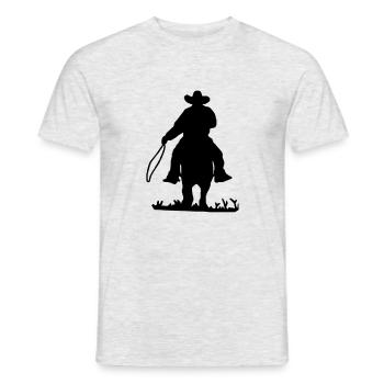 Cowboy - Men's T-Shirt - heather grey - Front - AI Model Male 178 dark (178cm)