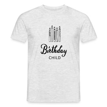 Birthday Child - Men's T-Shirt - heather grey - Front - AI Model Male 178 dark (178cm)
