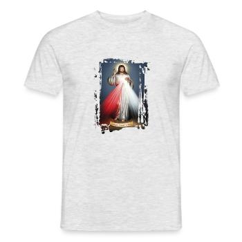 Jésus - T-shirt homme - gris chiné - Devant - AI Model Male 178 dark (178cm)