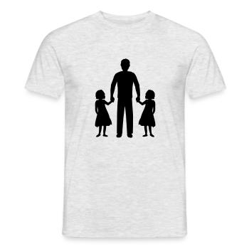 Dad Daughters Twins - Men's T-Shirt - heather grey - Front - AI Model Male 178 dark (178cm)