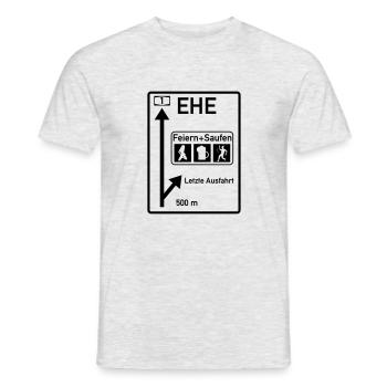 Last exit before marriage Bachelor party - Men's T-Shirt - heather grey - Front - AI Model Male 178 dark (178cm)