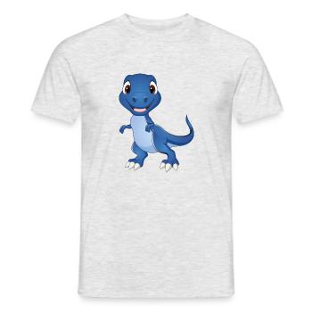 Dinosaure T-Rex - T-shirt homme - gris chiné - Devant - AI Model Male 178 dark (178cm)