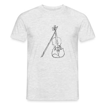 Violin Violin Gift Instrument Music - Men's T-Shirt - heather grey - Front - AI Model Male 178 dark (178cm)