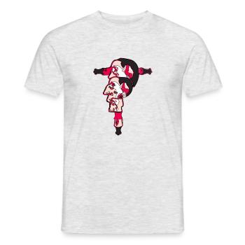 The unreal Leading Man - Men's T-Shirt - heather grey - Front - AI Model Male 178 dark (178cm)