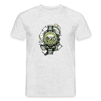 Automatic or manual winding watch for vintage fans - Men's T-Shirt - heather grey - Front - AI Model Male 178 dark (178cm)