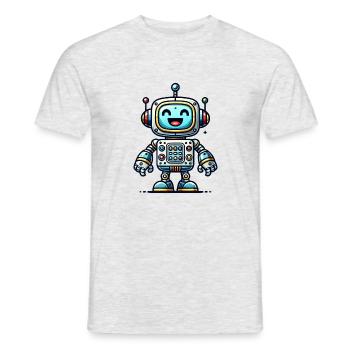 Robo Joy - Men's T-Shirt - heather grey - Front - AI Model Male 178 dark (178cm)