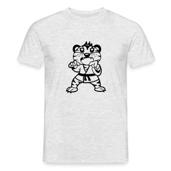 Judo Tiger - T-shirt homme - gris chiné - Devant - AI Model Male 178 dark (178cm)