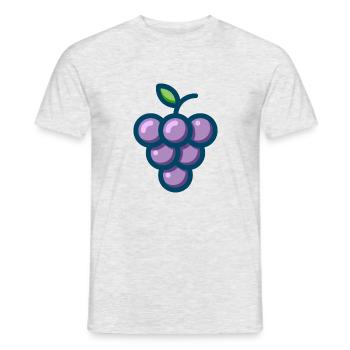 Grapes Grapes Veggie Fruit Fruits - Men's T-Shirt - heather grey - Front - AI Model Male 178 dark (178cm)