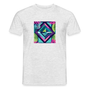 Midnight Bloom - Männer T-Shirt - Grau meliert - Vorne - AI Model Male 178 dark (178cm)
