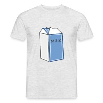 Style de lait - T-shirt homme - gris chiné - Devant - AI Model Male 178 dark (178cm)