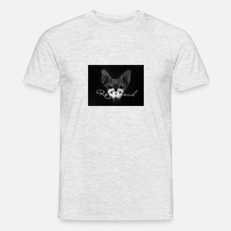 Sphynx Katze Dunkek - Männer T-Shirt - Grau meliert