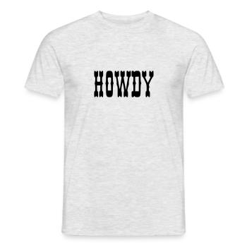 Howdy - Männer T-Shirt - Grau meliert - Vorne - AI Model Male 178 dark (178cm)