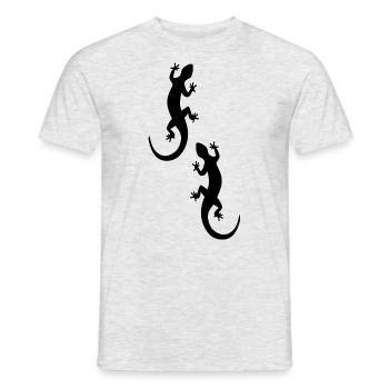 Lézards - Geckos - T-shirt homme - gris chiné - Devant - AI Model Male 178 dark (178cm)