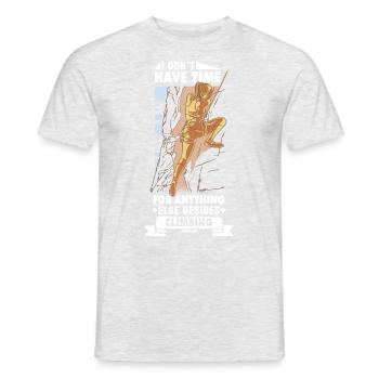 Grimper - T-shirt homme - gris chiné - Devant - AI Model Male 178 dark (178cm)