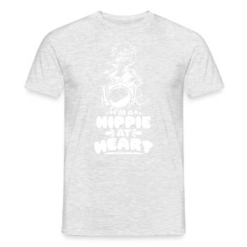 Cool hippie papa batterie musique - T-shirt homme - gris chiné - Devant - AI Model Male 178 dark (178cm)