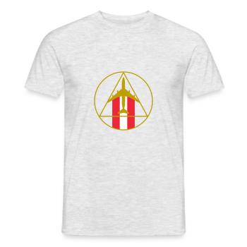 Österreichischer Chemtrailpilotenverband - Männer T-Shirt - Grau meliert - Vorne - AI Model Male 178 dark (178cm)