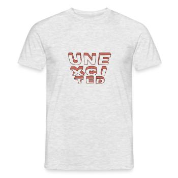unexcited orange - Männer T-Shirt - Grau meliert - Vorne - AI Model Male 178 dark (178cm)