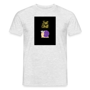 JUST CHILL - Männer T-Shirt - Grau meliert - Vorne - AI Model Male 178 dark (178cm)