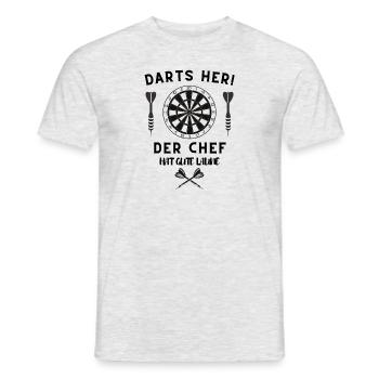 Dart Dartsport Dartspieler Geschenk - Männer T-Shirt - Grau meliert - Vorne - AI Model Male 178 dark (178cm)