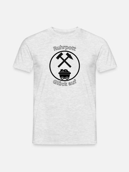 Glück auf Ruhrpott T-Shirt - Männer T-Shirt - Grau meliert