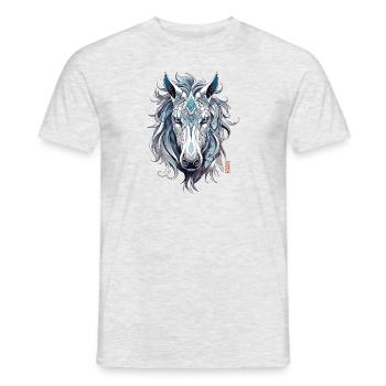 Horse Spirit Animal - Men's T-Shirt - heather grey - Front - AI Model Male 178 dark (178cm)
