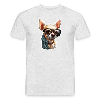 Chihuahua / small dog / animal / tiny / breed - Men's T-Shirt - heather grey - Front - AI Model Male 178 dark (178cm)