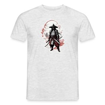 Samurai / Japanisch / Harakiri / Katana / Mann - Männer T-Shirt - Grau meliert - Vorne - AI Model Male 178 dark (178cm)