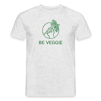Be Veggie - Men's T-Shirt - heather grey - Front - AI Model Male 178 dark (178cm)