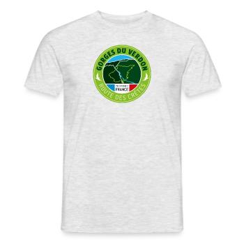 Gorges du Verdon | Grand Canyon du Verdon - Men's T-Shirt - heather grey - Front - AI Model Male 178 dark (178cm)
