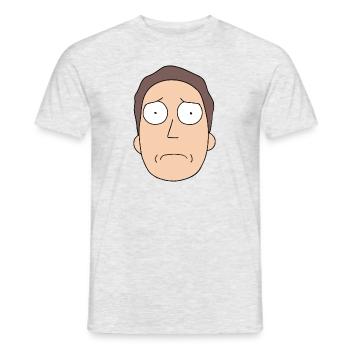 Rick and Morty Jerry Smith - Men's T-Shirt - heather grey - Front - AI Model Male 178 dark (178cm)