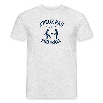 J peux pas j ai Football - T-shirt homme - gris chiné - Devant - AI Model Male 178 dark (178cm)