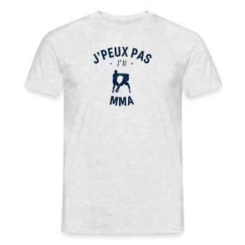 J peux pas j ai MMA - T-shirt homme - gris chiné - Devant - AI Model Male 178 dark (178cm)