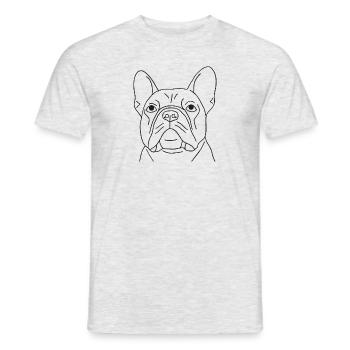 Französische Bulldogge - Männer T-Shirt - Grau meliert - Vorne - AI Model Male 178 dark (178cm)