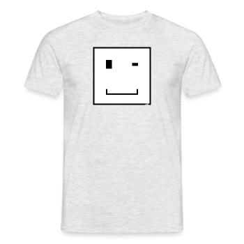 Der zwinkernde Quiley - der etwas kantige Emoji - Männer T-Shirt - Grau meliert - Vorne - AI Model Male 178 dark (178cm)