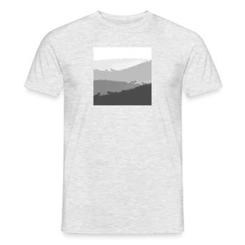 Moutons dans la brume - T-shirt homme - gris chiné - Devant - AI Model Male 178 dark (178cm)