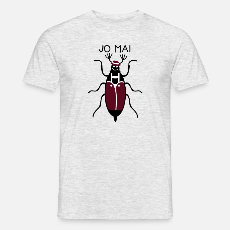 Lustiger Maikäfer - Männer T-Shirt - Grau meliert