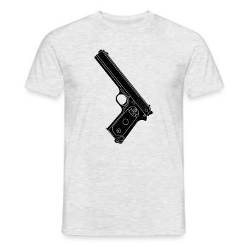 Military Pistol 38 Colt - Men's T-Shirt - heather grey - Front - AI Model Male 178 dark (178cm)